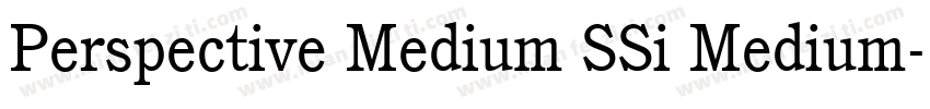 Perspective Medium SSi Medium字体转换